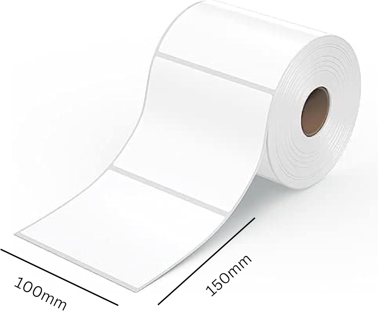 Selbstklebende Etiketten 100x150mm Thermo Etiketten, 500 Stk auf einer Rolle, weiß